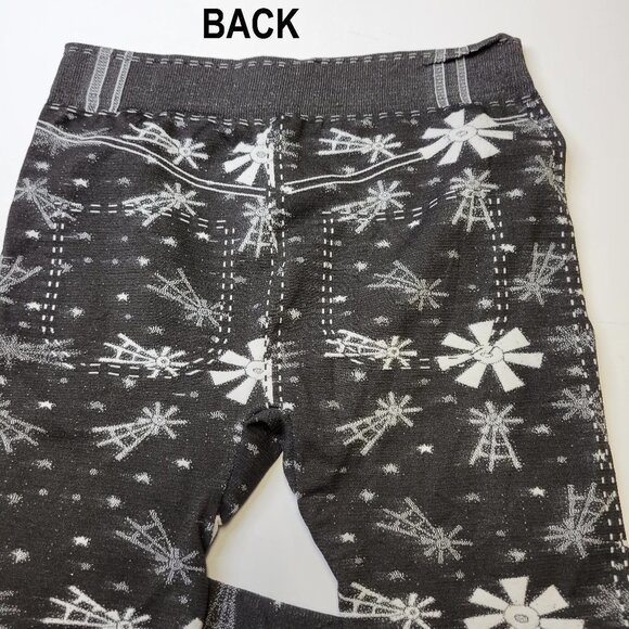 Black and White Stretchy Leggings Size Small - Picture 4 of 9